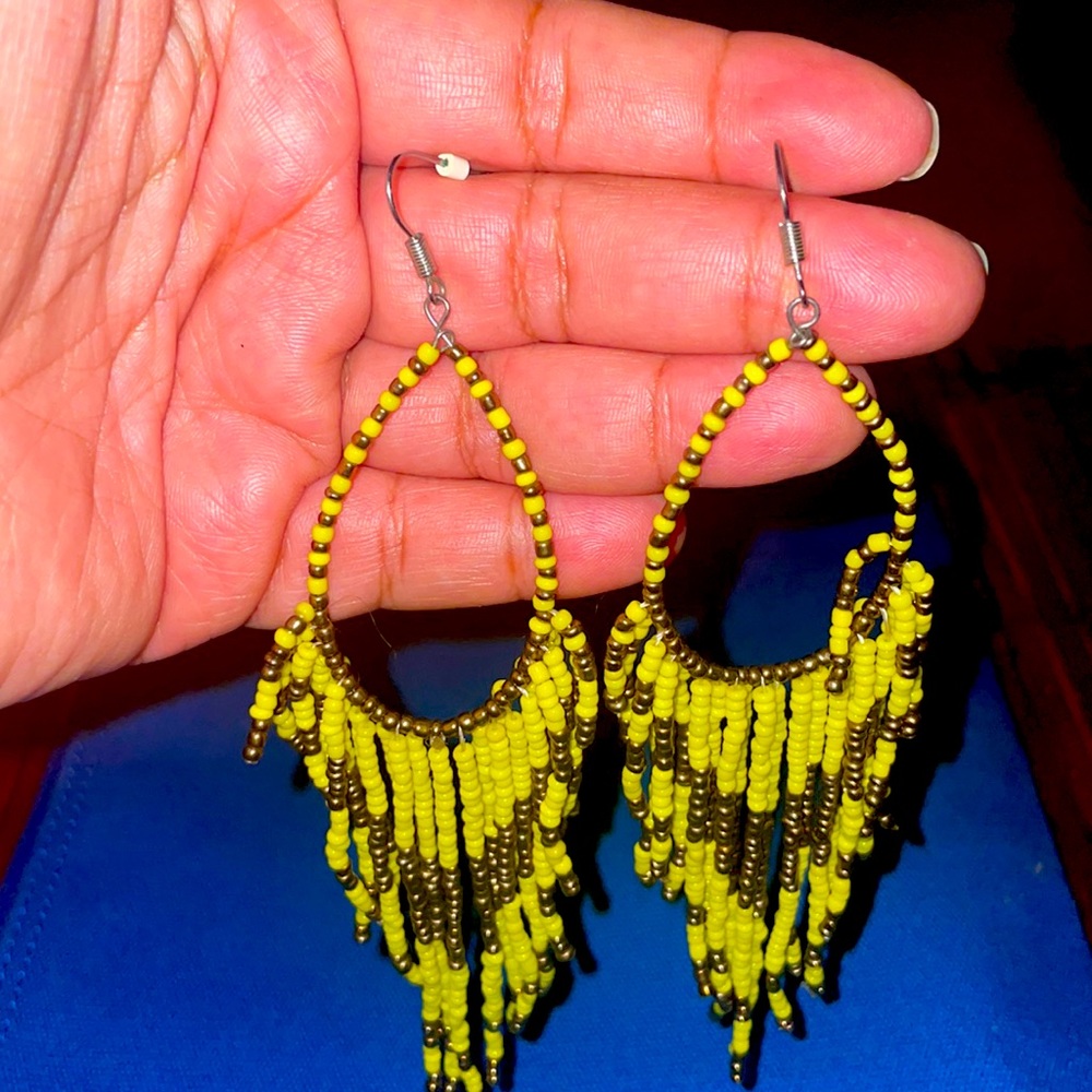Beaded dangle earrings